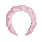 Sponge Spa Headband Velvet Washing Face Wide Padded Headband Skin Care Makeup Removal Shower for Women Girls Hair Accessories