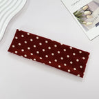 1pc Polka Dot Yoga Elastic Headband – Fashionable Dot-pattern Makeup Headband, Sports & Fitness Sweat-absorbent Hairband