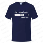 Huge Fart Loading Men's T-shirt Humor Tee Joke Gag Tshirt for Dad Gifts Guys Male Clothes Short Sleeve Tees Funny Graphic Tops