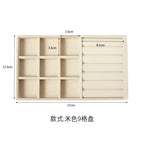 Plush Jewelry Storage Tray, Detachable Tray, Earrings, Earrings, Rings, Necklaces, Storage Tray, Drawer, Partition Tray