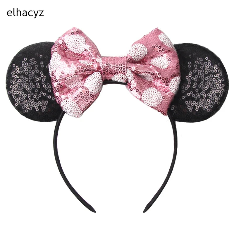 2026 Chic Embroidery Sequin Ears Headband Classical DOT Bow Hairband For Girls Women Party Head Wear Kids DIY Hair Accessories
