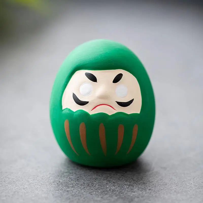 1pc Japanese Ceramic Daruma Statue Daruma Tumbler Crafts Lucky Fortune Ornament Landscape Daruma Doll Fengshui Home Decor Gift