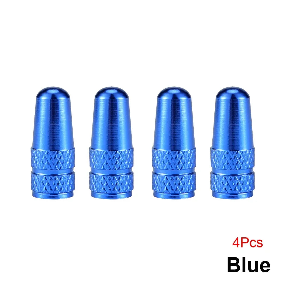 4PCS Aluminum Alloy Presta Valve Caps For Road MTB Track Racing Bike Tires French Valve Wheel Tube Covers