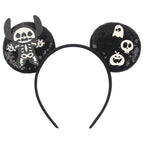 2026 Latest Fashion Ear Headband Sequin Bows For Girl Adult Kids Halloween Party Cosplay Hair Accessories Princess Hairband