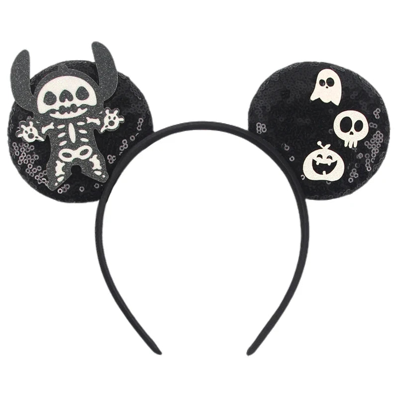 2026 Latest Fashion Ear Headband Sequin Bows For Girl Adult Kids Halloween Party Cosplay Hair Accessories Princess Hairband