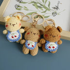 Cute Couple Bear Crochet Keychain Animal Bag Charm