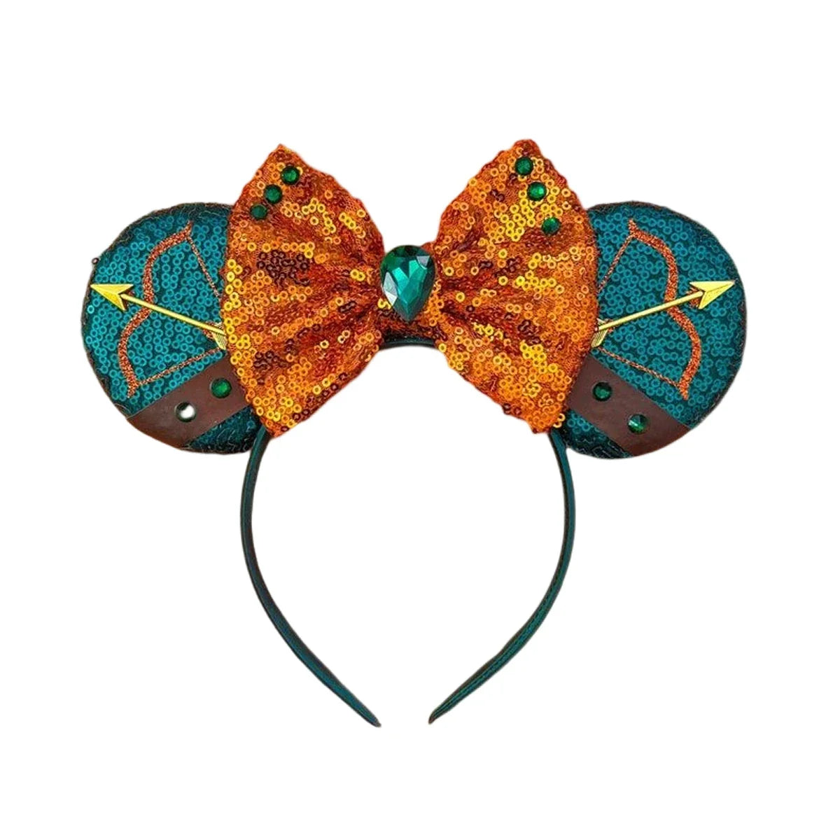 Mouse Ears Headband Cartoon Sequin Bows Headband Birthday Party Christmas Halloween Princess Cosplay Costume For Women Adult