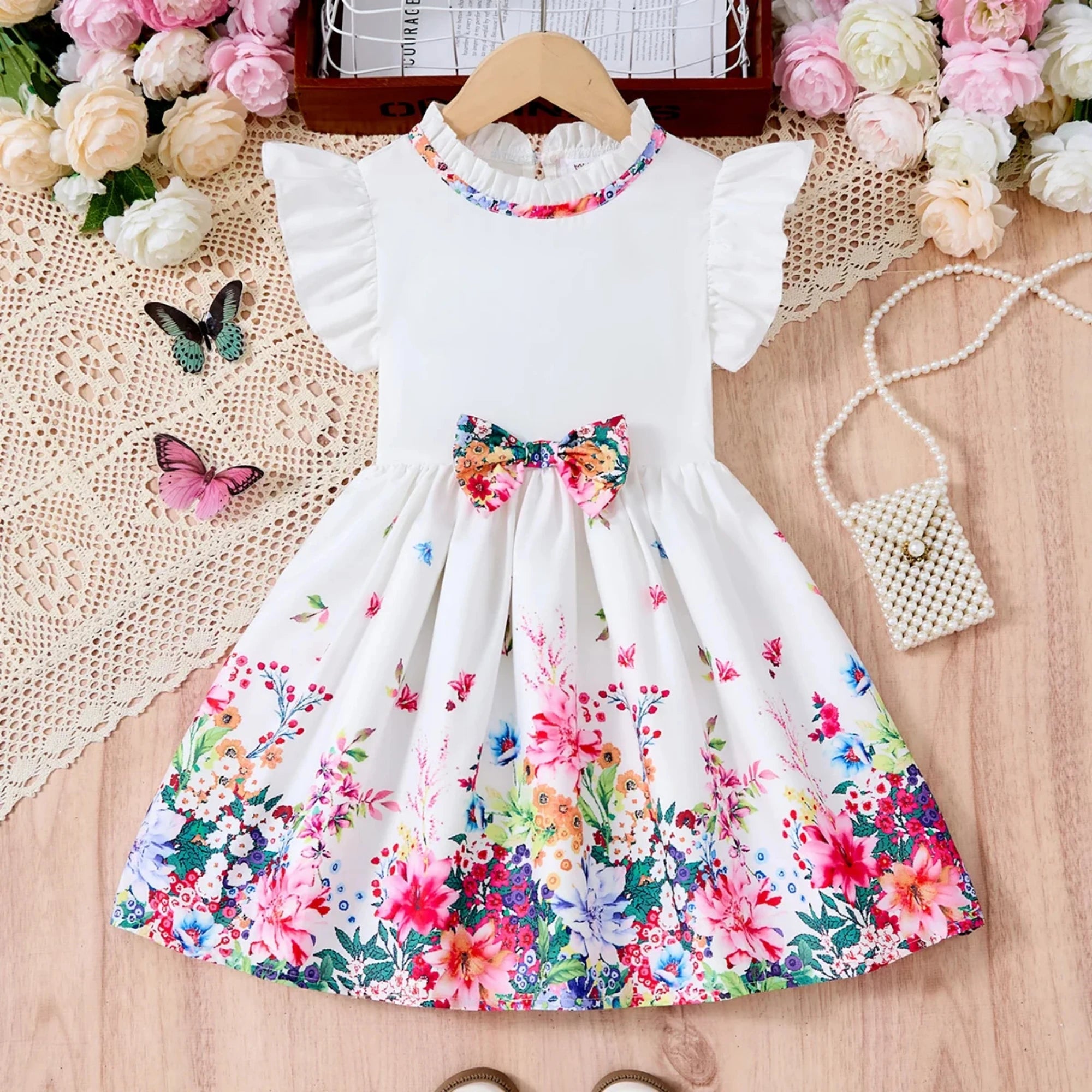 Children Baby Girls Lace Up Sling Summer Dress Princess Sleeveless Suspenders Dresses For 1-10 Years Cool Ventilated Kid Clothes
