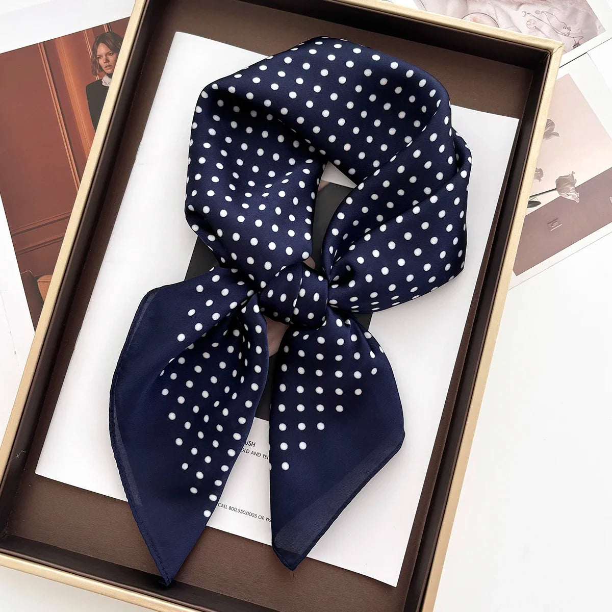 Women's Square Scarf Soft Satin Floral Print Wrap Foulard Neckerchief Bandannas Hair Skinny Tie Hijab Shawls