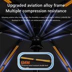 New Automatic Umbrella 24 Bone Solid Color Automatic Umbrella Light Collapsible Large Size Outdoor Sunshade Uv Protection