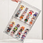 1/2/3/4PCS Acrylic Clear Display Storage Box for Fingures Foldable Display Case for Figurines Dolls Action Figure Organizer box
