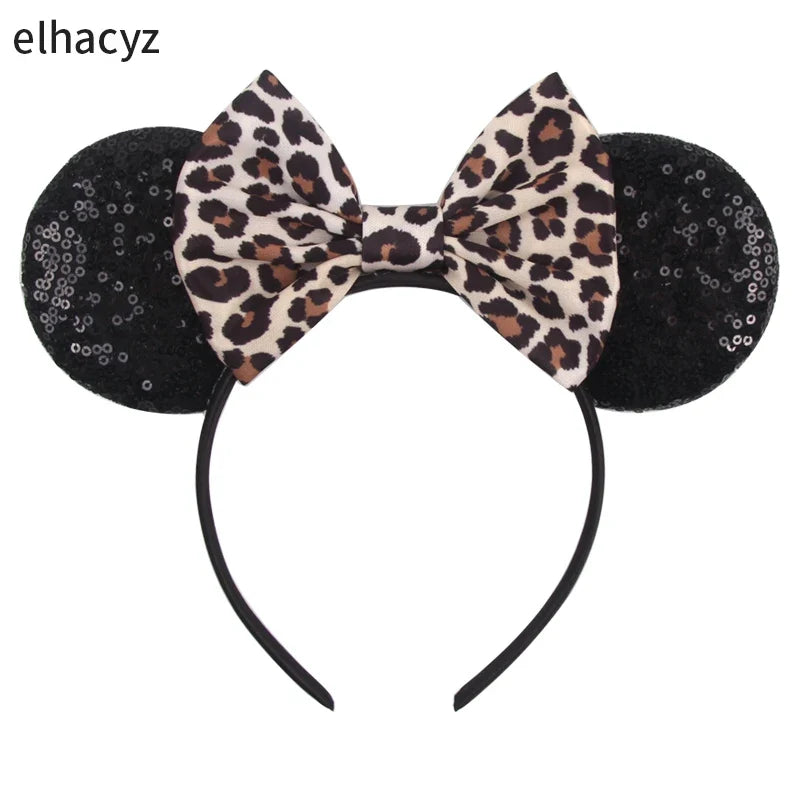 2026 Chic Embroidery Sequin Ears Headband Classical DOT Bow Hairband For Girls Women Party Head Wear Kids DIY Hair Accessories