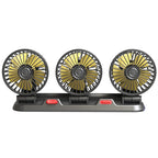 12v Automotive fan Car Fan 24v 360° Adjustable 3 Head Air Fan Low Noise Multifunctional Temporary Parking Card Auto Vehicles fan