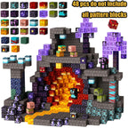 Magnetic Building Blocks Mine World Magnetic Pool Castle Villa Party Construction Brick Cube STEM Boy Girl Children Toy Set Gift