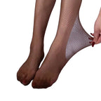 Plus Size Fishnet Tights Women Professional Reinforced Crotch & Toe Latin Dance Pantyhose Sexy Transparent Hosiery For Dancer