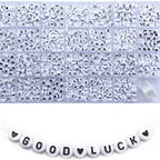 1400pcs/Box Acrylic English Alphabet Letter Beads Set Kits With Stretch Cords For Bracelets Jewelry Acrylic Beads Accessories