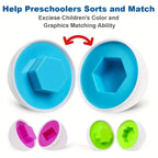 Color & Shape Matching Egg Toy Set – Montessori Learning Puzzle