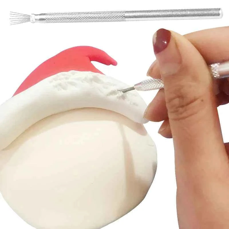 7 Pin Feather Wire Texture Ceramics Tools Polymer Clay Sculpting Modeling Tool DIY Pottery Brush Pottery Tools Cake Accessories