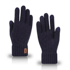  4colors Winter Warm Gloves Touchscreen Unisex Knit Finger Gloves Machine Washable Ideal for Travel Cycling Sports