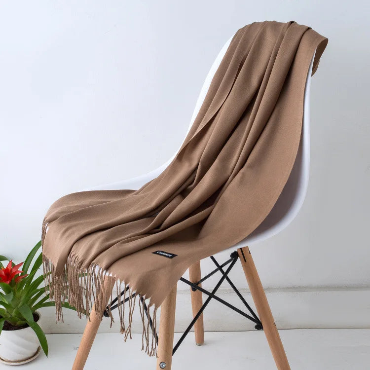 Fashion Solid Scarf Women Cashmere Soft Winter Warm Scarves Hijab Female Long Headband Shawl Wraps Bandana Foulard 2022 Echarpe