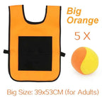 Sticky Dodge Ball Game Vest Outdoor Sports Toy Jersey Fabric  Props Throw Catch Soft Fleece Balls Safe for Kids Teens Adults