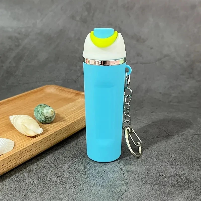 Mini Water Bottle Keychain ， Cute Cup Mini Tumbler Keychain，Applicable To Holder Keyring for Lip Balm, Backpack