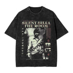 Washed T Shirts Horror Silent Hill Heavens Night Hip Hop T-Shirt Street  Streetwear Short Sleeve Printed Tops Tees Men Women