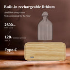 Rechargeable Essential Oil Diffuser Waterless Nebulizing Diffuser Electric Smell for Home Office Wood and Glass Aroma Diffuser
