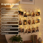 LED String Lights Rechargeable Fairy Lights Mini Twinkle Copper Light Timer Detachable Design Halloween Wedding Christmas Decor