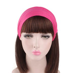 New Summer Women Solid Cotton Headband Elastic Wide Soft Girls Sports Yoga Knotted Headband Running Sweatband For Tennis Gym