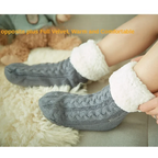 Womens Fuzzy Thermal Sock Plush Grip Hemp Winter Soft Female Home Indoor Warm Bedroom Non slip fluffy Thick Slipper Floor Sock