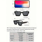 Classic Square Plastic Frame Sunglasses for Men & Women