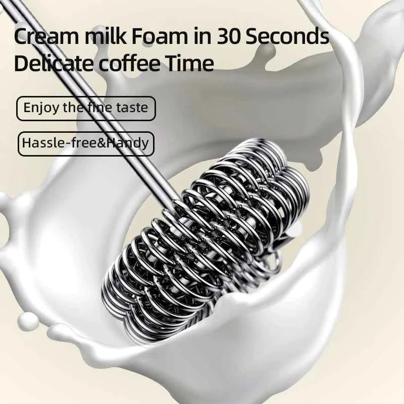 HOT  Electric Milk Frother + Egg Beater Wireless Type-C Charging 3 Speeds Mini Handheld Foam Maker Coffee Whisk Cooking Tools