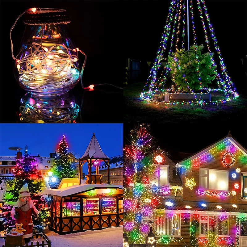 TUYA USB LED String Christmas Lights WS2812B RGBIC Light WIFI Full Color Addressable Individually LED Fairy String For Home