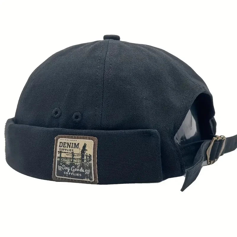 Unisex Vintage Dome Melon Docker Cap Brimless Beanie Hat