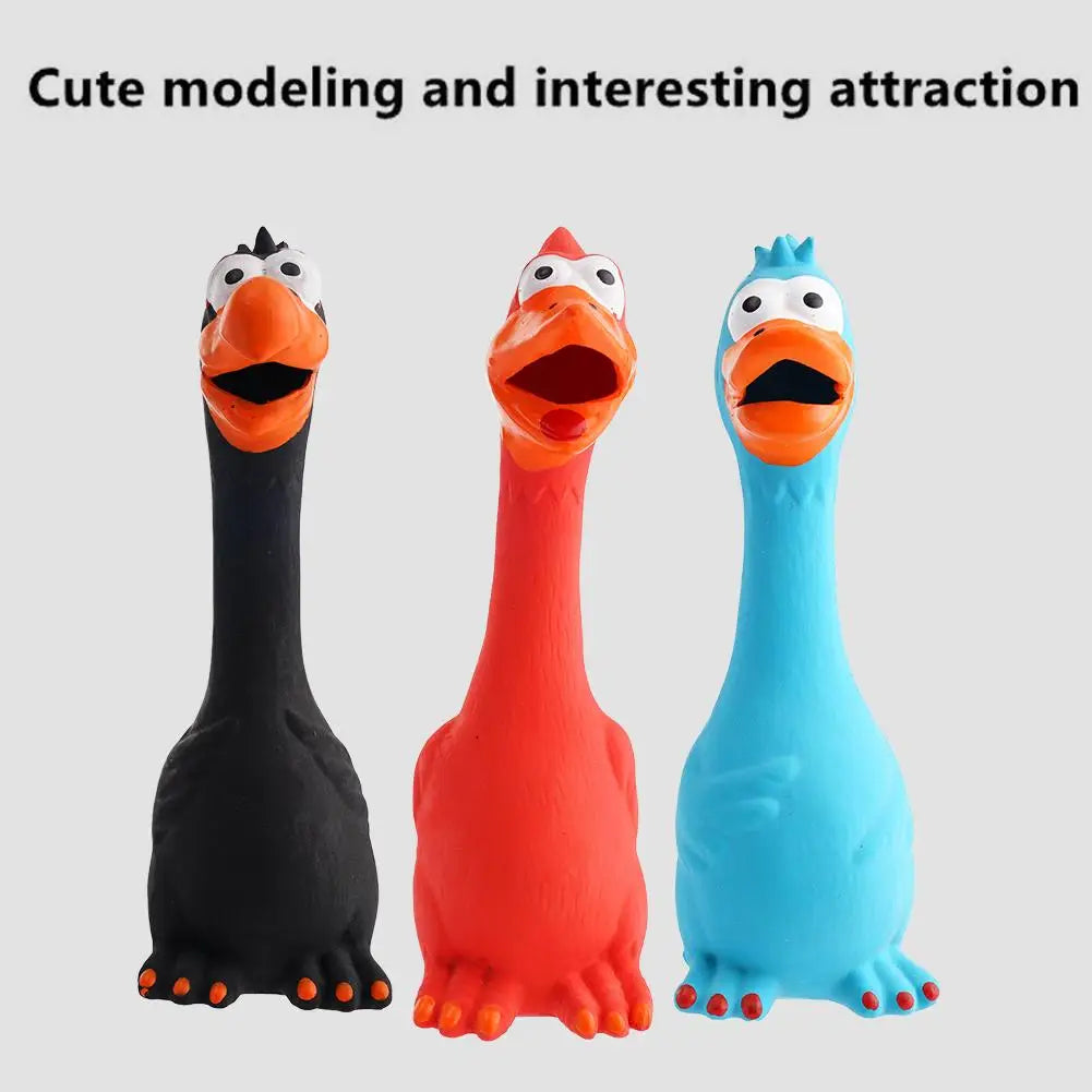 New Squeak Dog Toy Chew Bone Squeaky Ball Chicken Sound Dog Toys Tooth Grinding Training Pet Toy Supplies  Dog Accessories