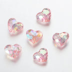20pcs Acrylic Heart Beads Transparent Loose Spacer Beads for DIY Jewelry Making Pendants Neaklace Bracelet Needlework Material