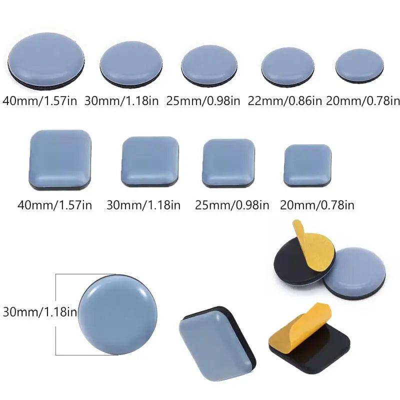 4~32pcs Furniture Leg Slider Pads Anti Scratch Easy Move Heavy Furniture Thickened Moving Pad Anti-abrasion Floor Protector Mat
