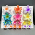 3Pcs/18Pcs Egg Flower Hair Clips Gradient Candy Color Flowers Suitable for Daily Backcombed Ponytail Shark Clip Hair Accessories