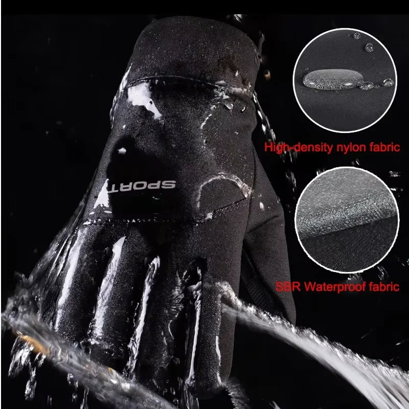 Thermal Touch Screen Gloves Men Women, Winter Windproof Warm Running Gloves Non-Slip Elastic Cuff for Driving Cycling Hiking