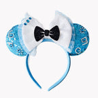 Mouse Ears Headband Cartoon Sequin Bows Headband Birthday Party Christmas Halloween Princess Cosplay Costume For Women Adult