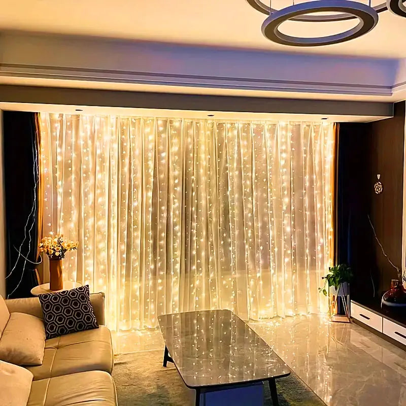 USB LED Curtain String Lights with Remote Control Bedroom Holiday Wedding Birthday Christmas Decor LED Fairy Garland Lamp