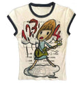 Y2K Korean Popular Clothes Emo Summer Baby Tee Streetwear Gothic Harajuku Graphic Aesthetic Print T-shirt Women Vintage Crop Top