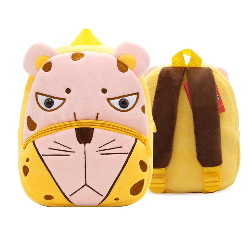 Cute Cartoon Animal Plush Backpack Soft Children Kindergarten Schoolbag Toddler Travel Bag Gift For Girls Boys