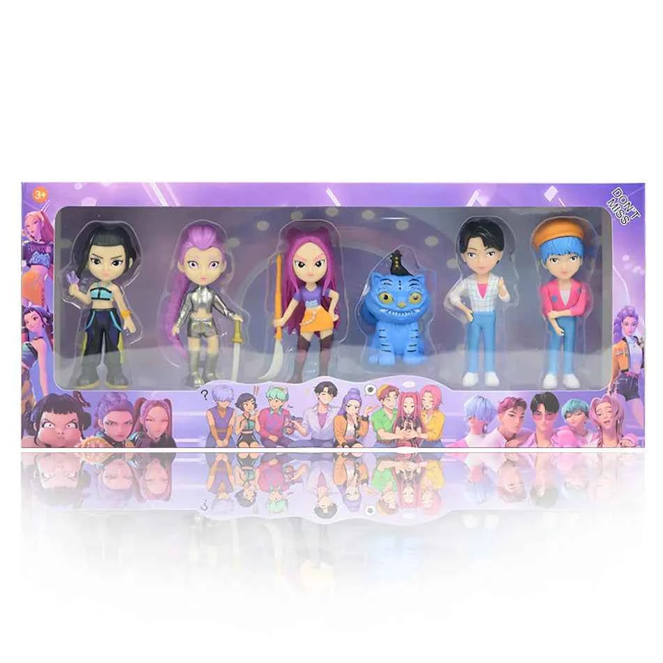 HOT Anime Kpops Demon Hunters Figure Rumi Zoe Mira anime polyvinyl chloride character collection desktop trinkets Childrens gift