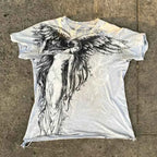 Affliction Long sleeved T shirt Y2K New Hip Hop Round Neck Oversized T shirt Mens Womens Casual Gothic Clothing Tops Streetwear
