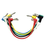 1/6pcs Guitar/Bass Effect Pedal Patch Cable - TS 1/4" Right Angle Shielded Low Noise, Beryllium Copper Core Instrument Cords