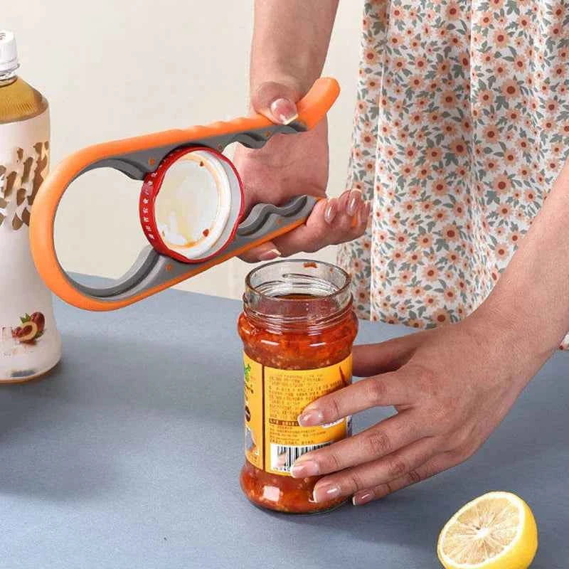 4-in-1 Jar Opener – Multi Function Lid, Bottle & Can Opener