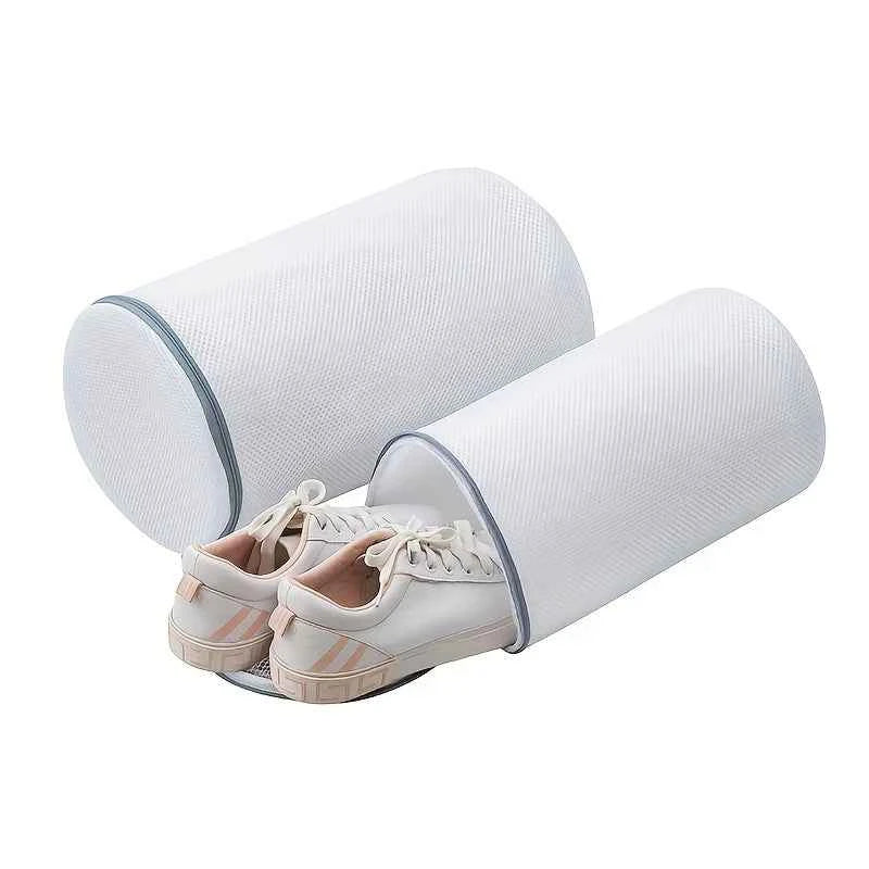Versatile Shoe Washing Bag - Durable Mesh Laundry Bag for Sneakers, Running Shoes, Socks & Bras with Zipper Closure, Laundry Bag