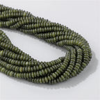 Natural Flat Round Stone Beads Abacus Shape Jaspers Quartzs Gems Beads For DIY Necklace Earrings Jewelry Making Accessori 2*4mm